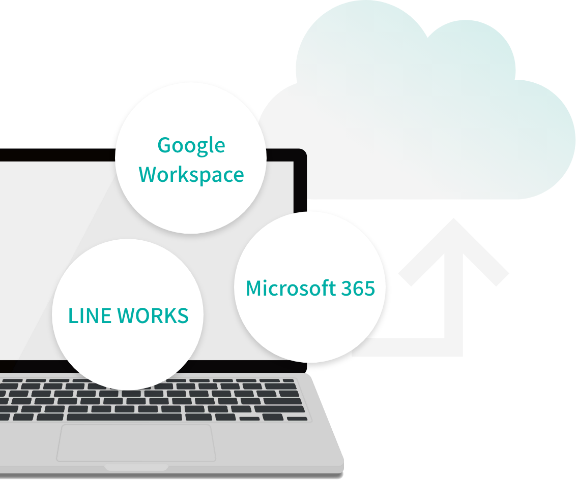 Google Workspace、Microsoft 365、LINE WORKSなどクラウド化、迅速かつ丁寧にご支援いたします。